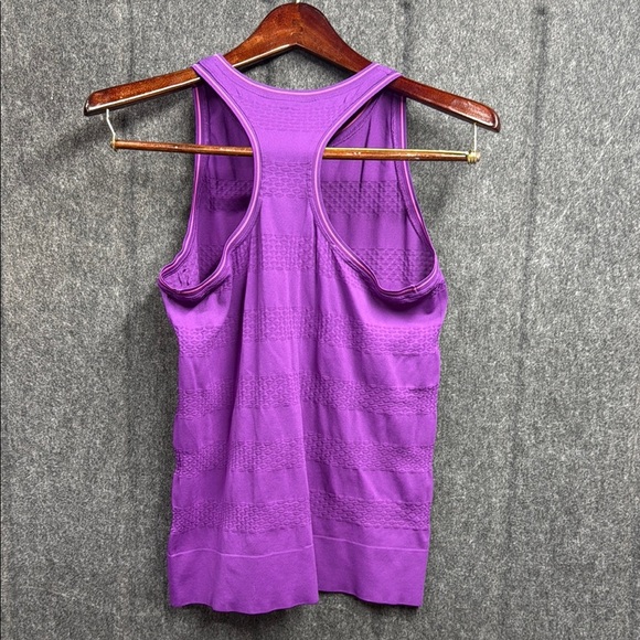 Athleta Purple Ribbed Sleeveless Tank Top - Picture 3 of 3
